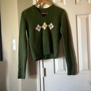 Vintage Y2K Abercrombie and Fitch Green Sweater size medium (petite fit)